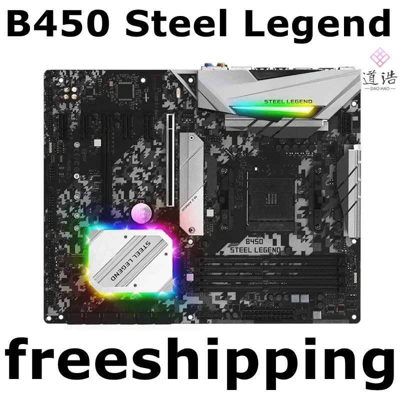 ASRock호환 B450 Steel Legend 마더보드 64GB PCI-E 3.0 M.2 HDMI AM4 DDR4 메인보드 완전 작동 리퍼