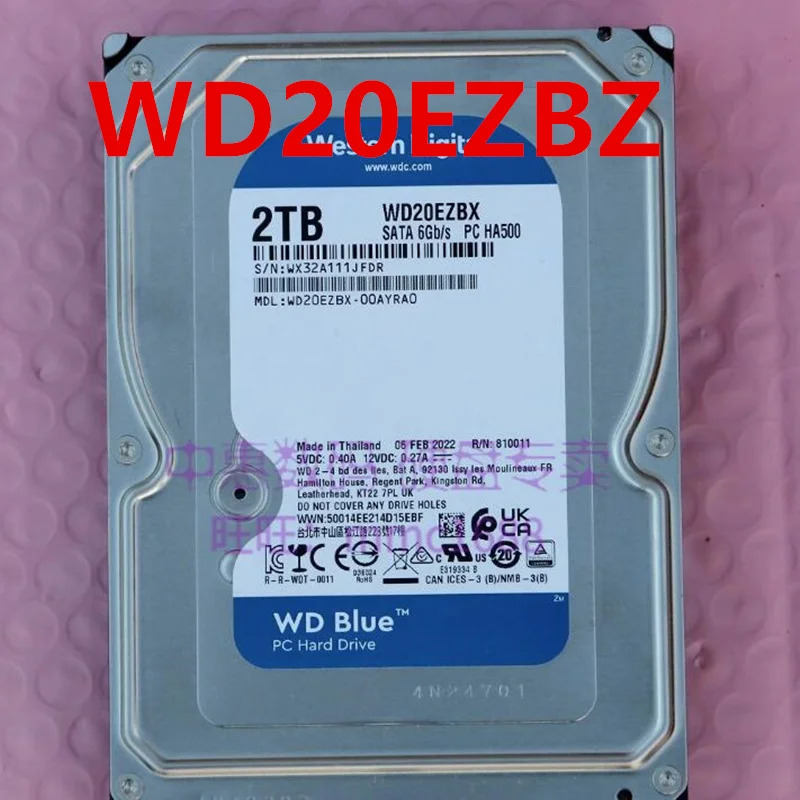 WD 2TB SATA 3.5인치 7.2K 64MB 하드 드라이브 WD20EZBZ거새 오리지널