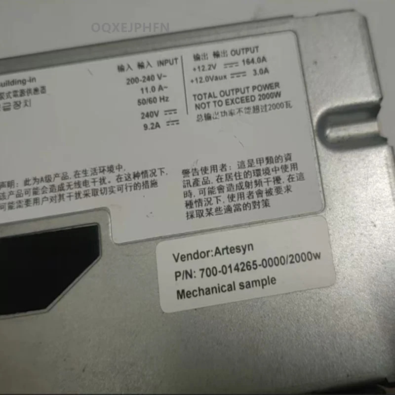ARTESYN 2000W 700-리퍼 PSU 014265 -0000 700- -0200 것처럼 일하다