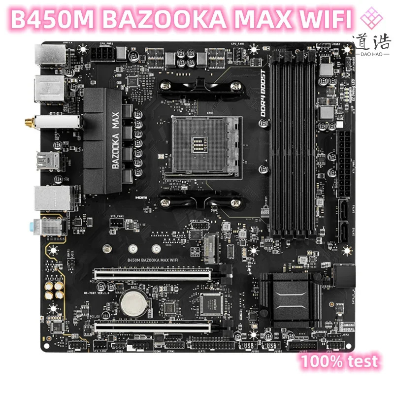 B450M BAZOOKA MAX WIFI 마더보드 128GB M.2 HDMI 소켓 AM4 DDR4 마이크로 B450 메인보드 완전 작동 리퍼