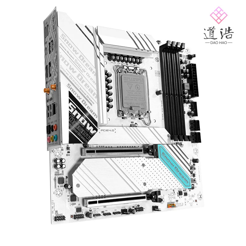 JGINYUE B760M 스노우 드림 마더보드 128GB M.2 DP HDMI LGA 1700 DDR4 마이크로 B760 메보드 리퍼 완료