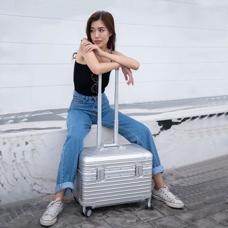 알루미늄 마그네슘 합금 카메라 캐리어 기내용 상단오픈 가방 티타늄골드 투명 케이스 커버 맞춤 인쇄 문의 - 상세 이미지 3