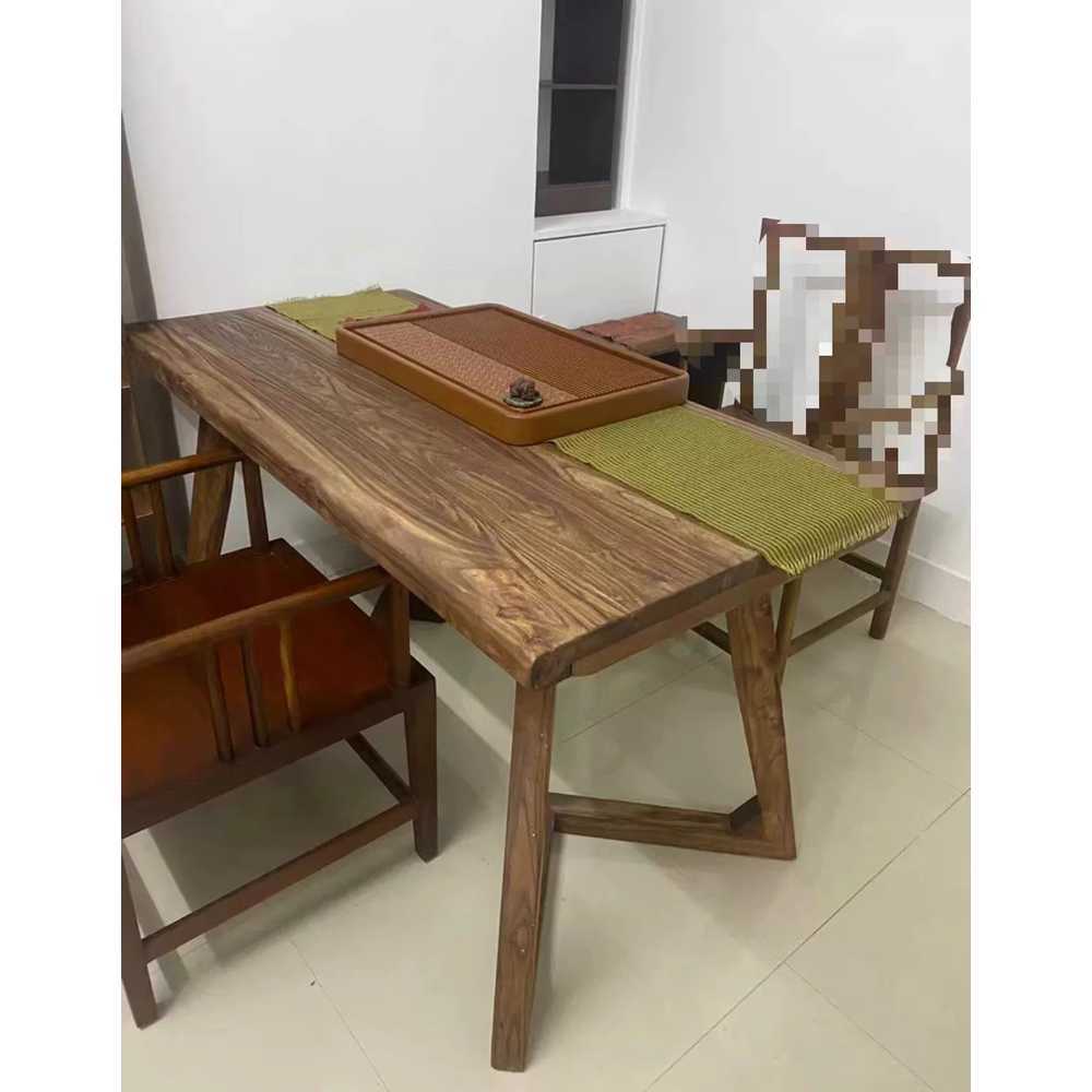 고재 책상 엔틱 오래된 통나무 원목 식당 업소 단단한 120x70cm - 상품 이미지