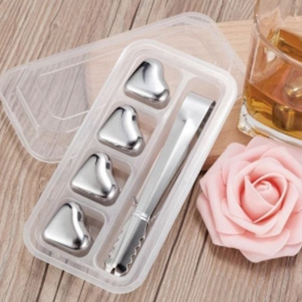 재사용 스테인리스 아이스큐브 캠핑 하트 아이스큐브 위스키 맥주 - 상품 이미지