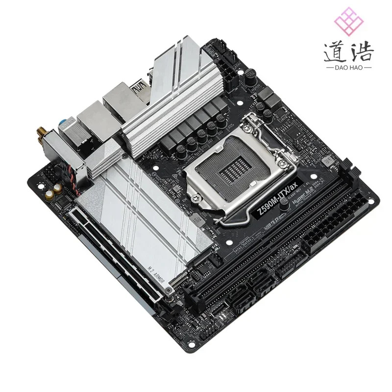 ASRock호환 Z590M-ITX/AX 마더보드64GB HDMI M.2 LGA 1200 DDR4 Mini-ITX Z590 메인보드 완전 작동 리퍼