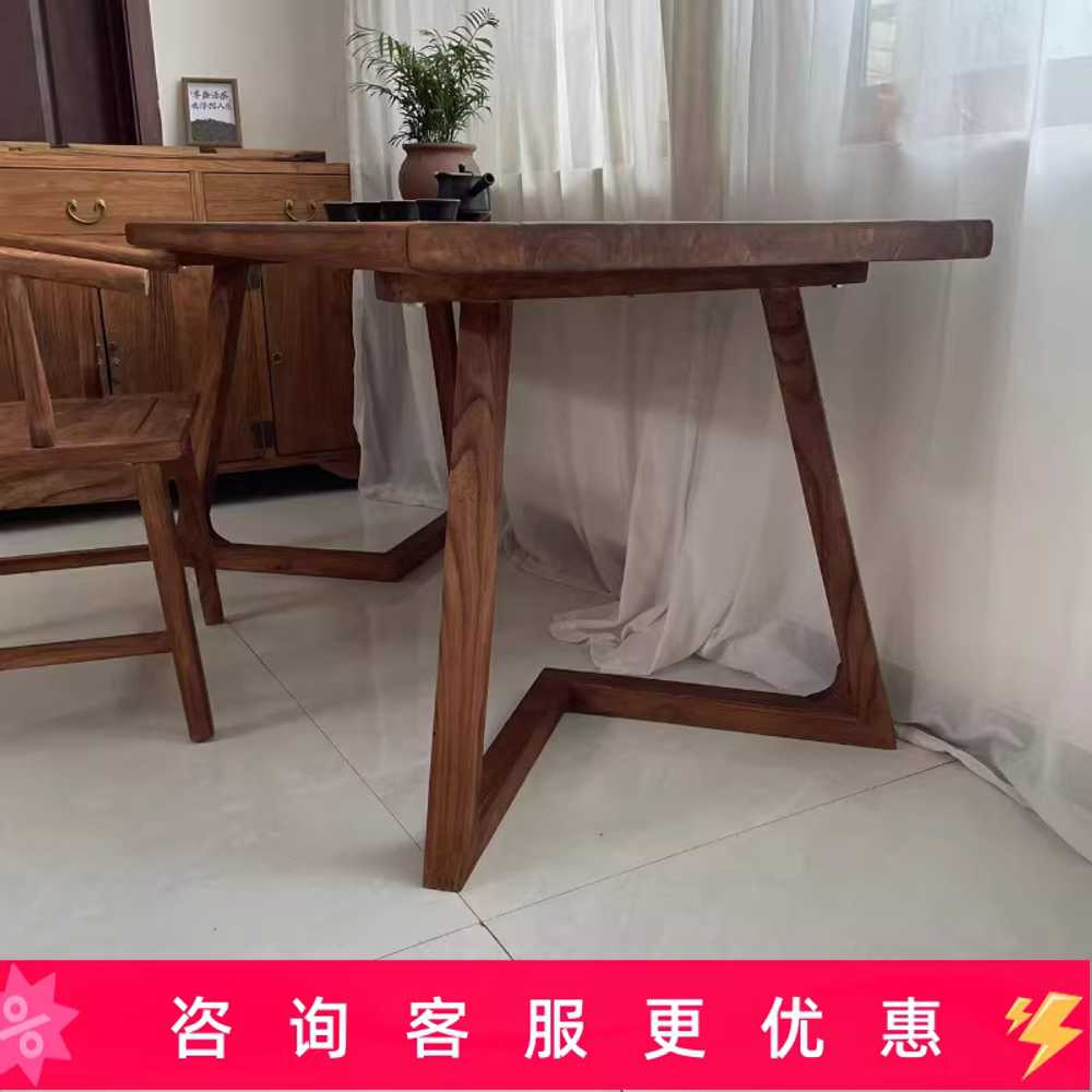 고재 책상 엔틱 오래된 통나무 원목 식당 업소 단단한 120x70cm - 상세 이미지 2