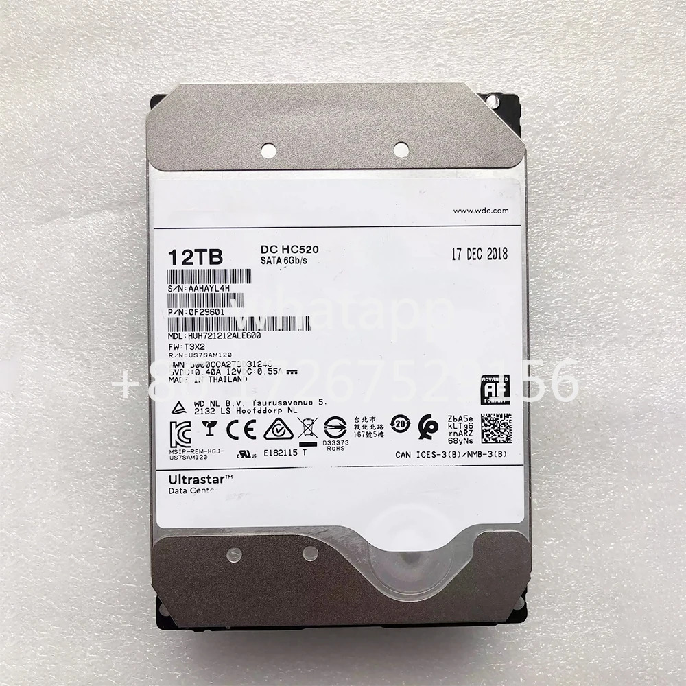 UH 721212 WDALE600 HDD 12TB SATA3 12T 3.5인치 헬륨 엔터프라이즈 NAS 하드 드라이브