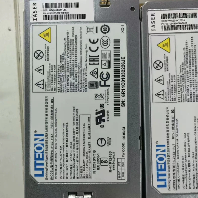 거오리지널 PSU ForLITEON IASER 5280M6 1300W 전원공급장치 PS-2132-11L1 새 처럼 작동