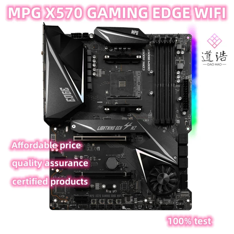 MPG X570 GNG EDGE WIFI 마더보드 128GB HDMI M.2 소켓 AM4 DDR4 메인보드 완전 작동 리퍼