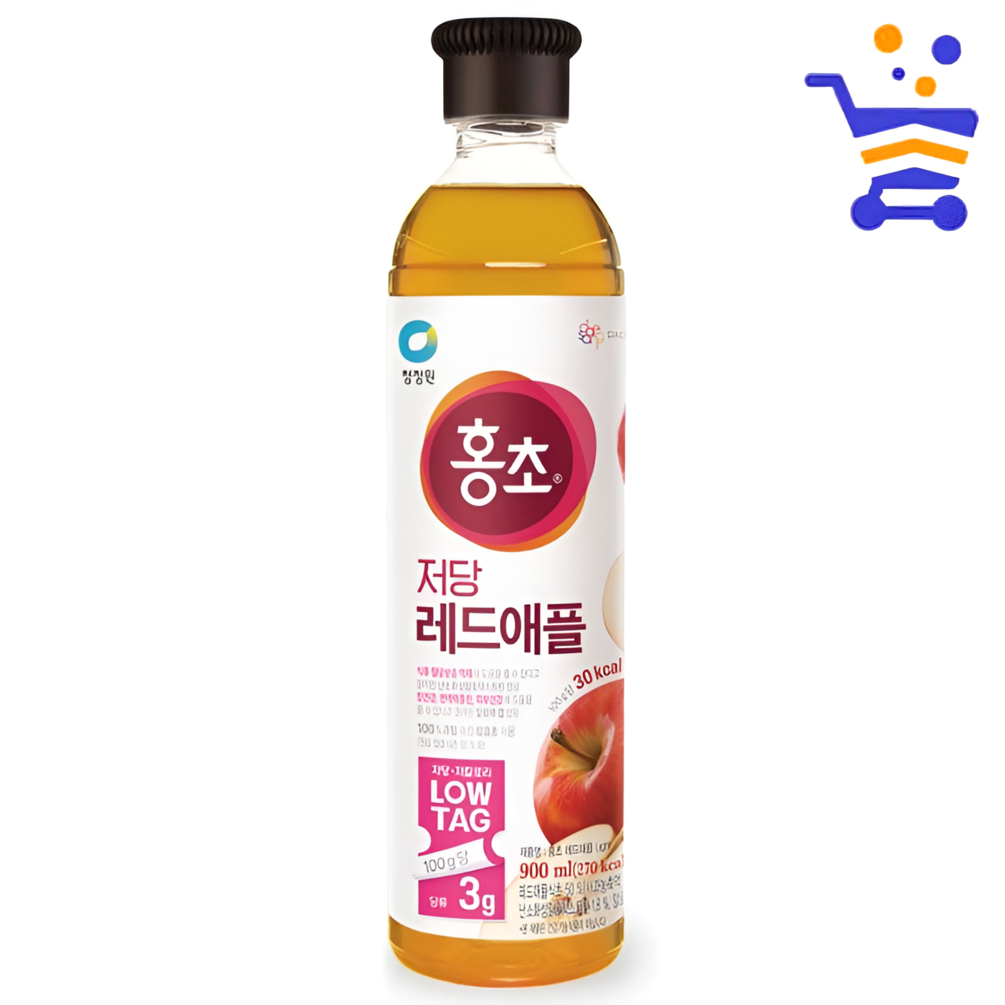 청정원 홍초 레드애플 저당기능성 900ml (7163) - 상품 이미지