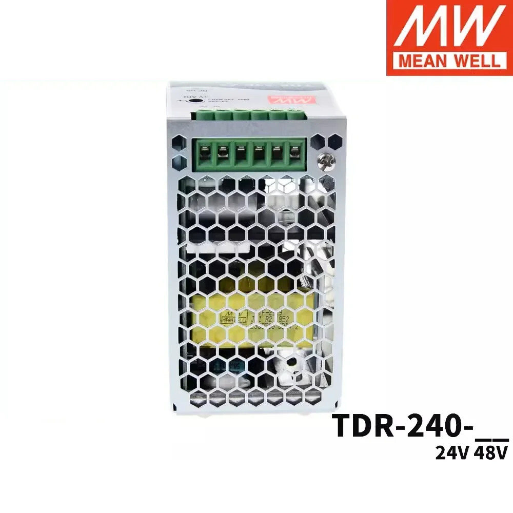 MEAN WELL TDR-240 시리즈 240W 역률 보정 기능 3상 슬림형 DIN 레일 전원공급장치 TDR-240-24 TDR-240-48