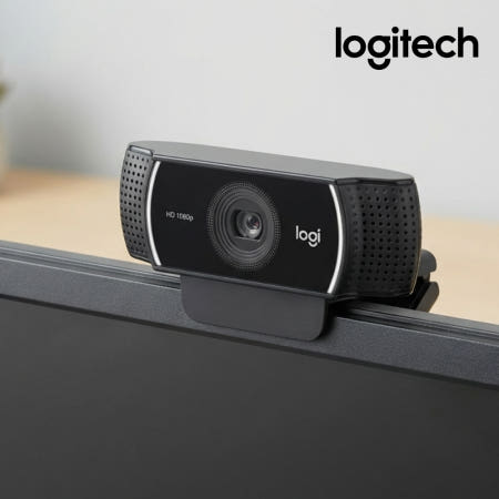 로지텍 (국내정품) 로지텍 C922 프로 스트리밍 웹캠 FHD 60fps 유튜브 방송용 삼각대 포함