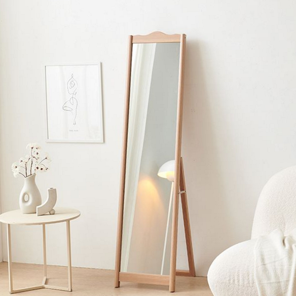 자립형 스탠드 전신 거울 이동식 전신 거울 옷가게 인테리어 우드