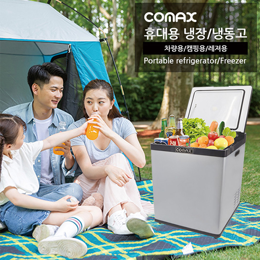 휴대용 대용량 냉장고 냉동고 28L 이동식 캐리어 바퀴형 캠핑 레져 AC DC 전원 - 상세 이미지 4