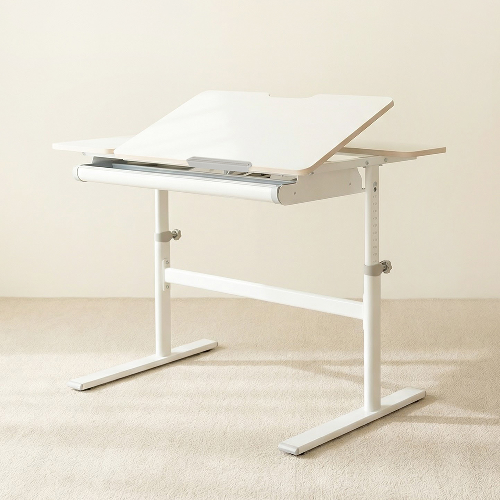 루나랩키즈 어린이 초등학생 바른자세 책상 베이직, 학생 공부 높이 각도 조절
