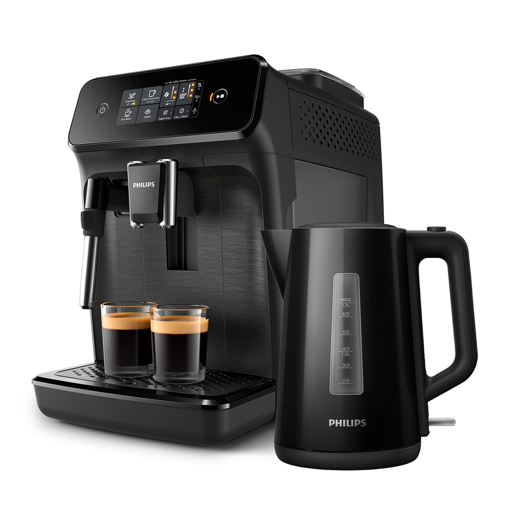 필립스 1200시리즈 전자동 커피머신 EP1220/19+전기포트 패키지 제품 이미지