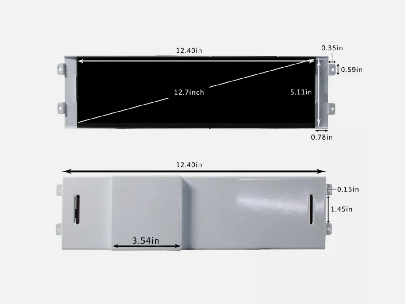 JONSBO D41 Pc 케이스 LCD 모니터 CPU GPU 보조12.7인치 2880x864 바