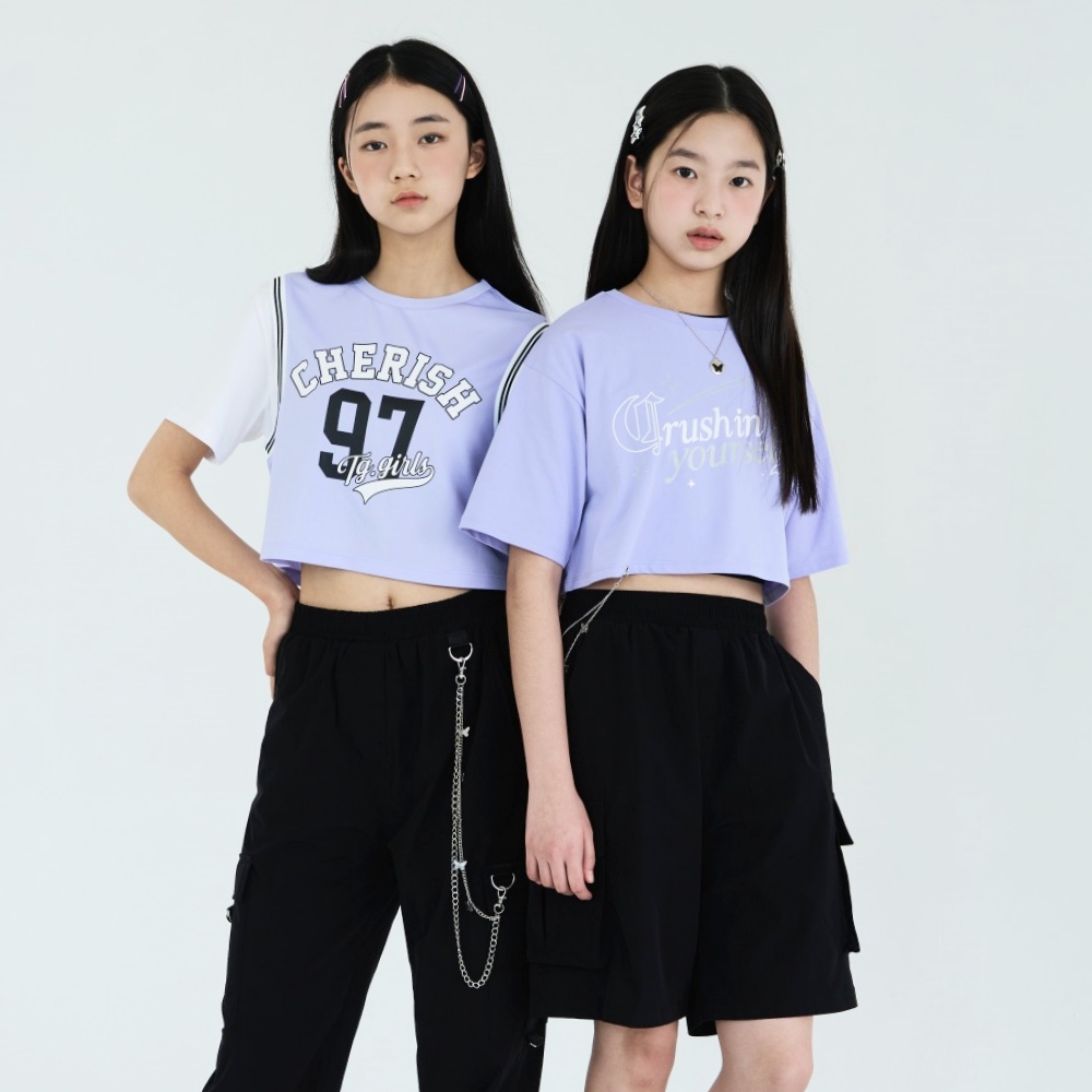 더데이걸 반팔달린 크롭 농구티 TGRA24405 - 상세 이미지 5