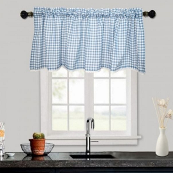 작은 체크 바란스 커튼 인테리어 주방 반커튼 가리개 창문