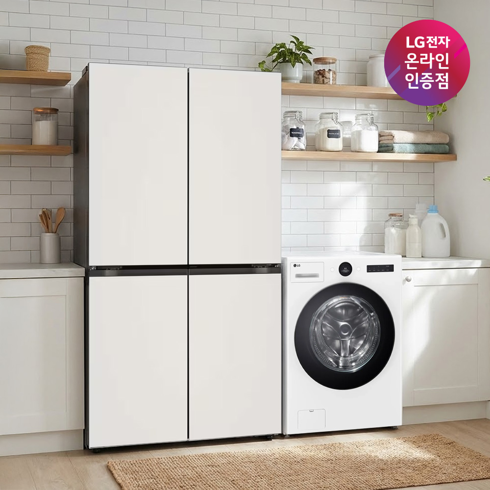 LG 디오스 오브제컬렉션 매직스페이스 냉장고 + LG 트롬 워시콤보 (T876MEE111 + FH25WA) - 상품 이미지