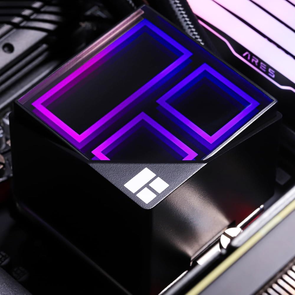 Thermalright Frozen Infinity 360 블랙 CPU 워터 쿨러, Aio 트리플 TL-M12 PWM 팬, 인피니티 미러 AMD /AM4 /AM5용, 인텔 LGA1 - 상세 이미지 2
