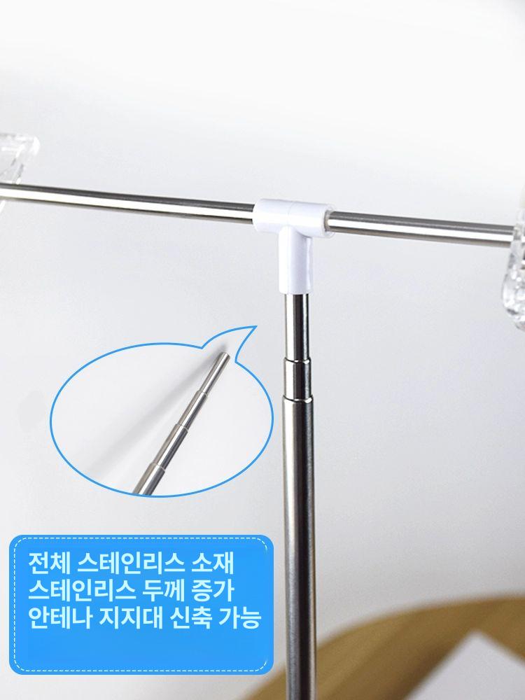 팝스탠드 거치대 T자 조절식 아크릴 팝꽂이 안내판 경량 화이트 T자형 플라스틱 받침대 클립 - 상세 이미지 2