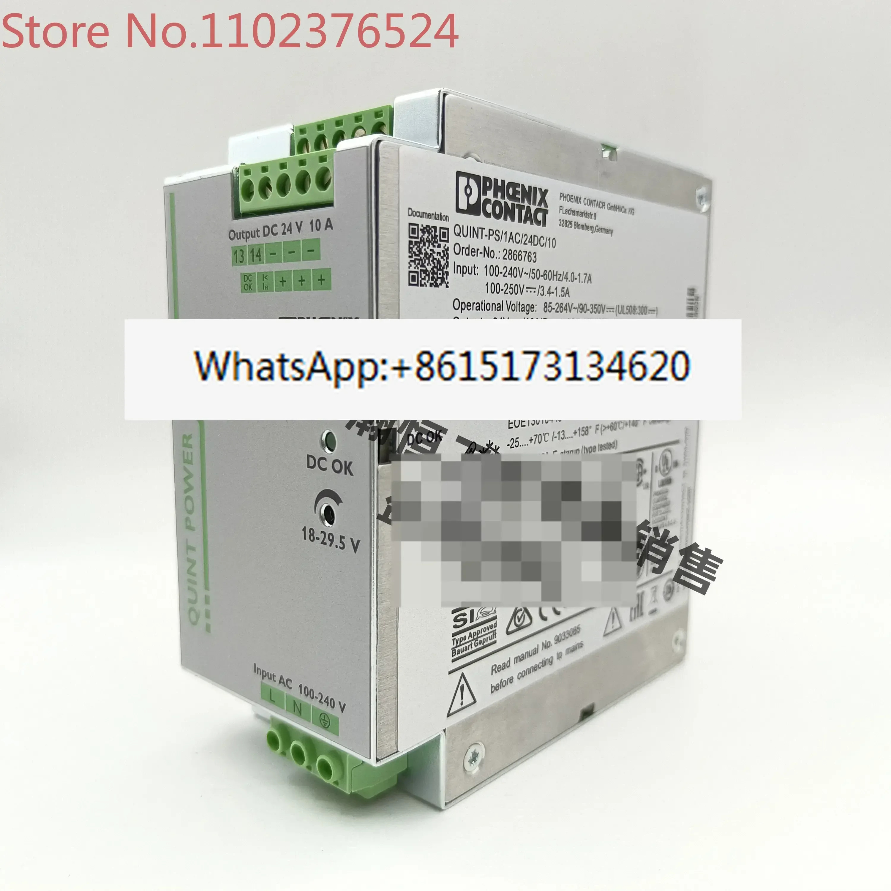 오리지널 피닉스 스위칭 전원공급장치 2866763 QUINT-PS 1AC 24DC2866776 20A