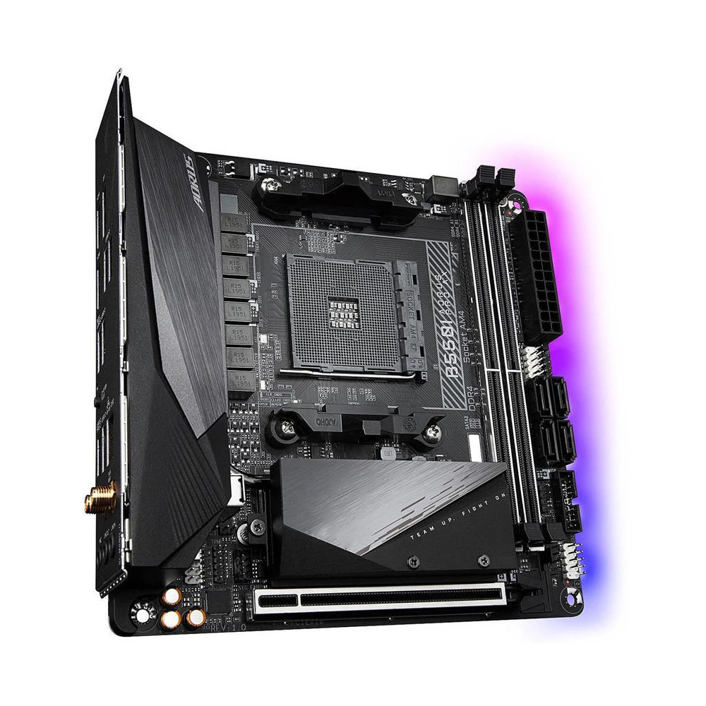 기가 바이트호환 B550 AM4 DDR4 64GB PCI-E 4.0 Mini-ITX B550I AORUS PRO AX데스크탑 마더보드