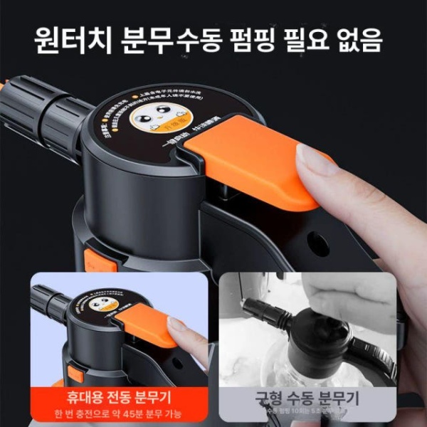 최강 고압 폼랜스 세차건 세트 분사기 전기 세차타월 고압세차 폼 스프레이 2 L 전기 폼 스프레이 2 L - 상세 이미지 2