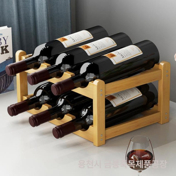 모던 와인랙 선반 보관 실내 저장소 인테리어 스탠드 원색 2단 33cm 원색 2단 33cm - 상세 이미지 3