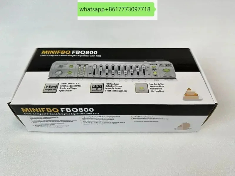FBQ800 컴팩트 9 세그먼트 그래픽 EQ 이퀄라이저 피드백 억제기 안티 하울링 프로세서 양손 범용