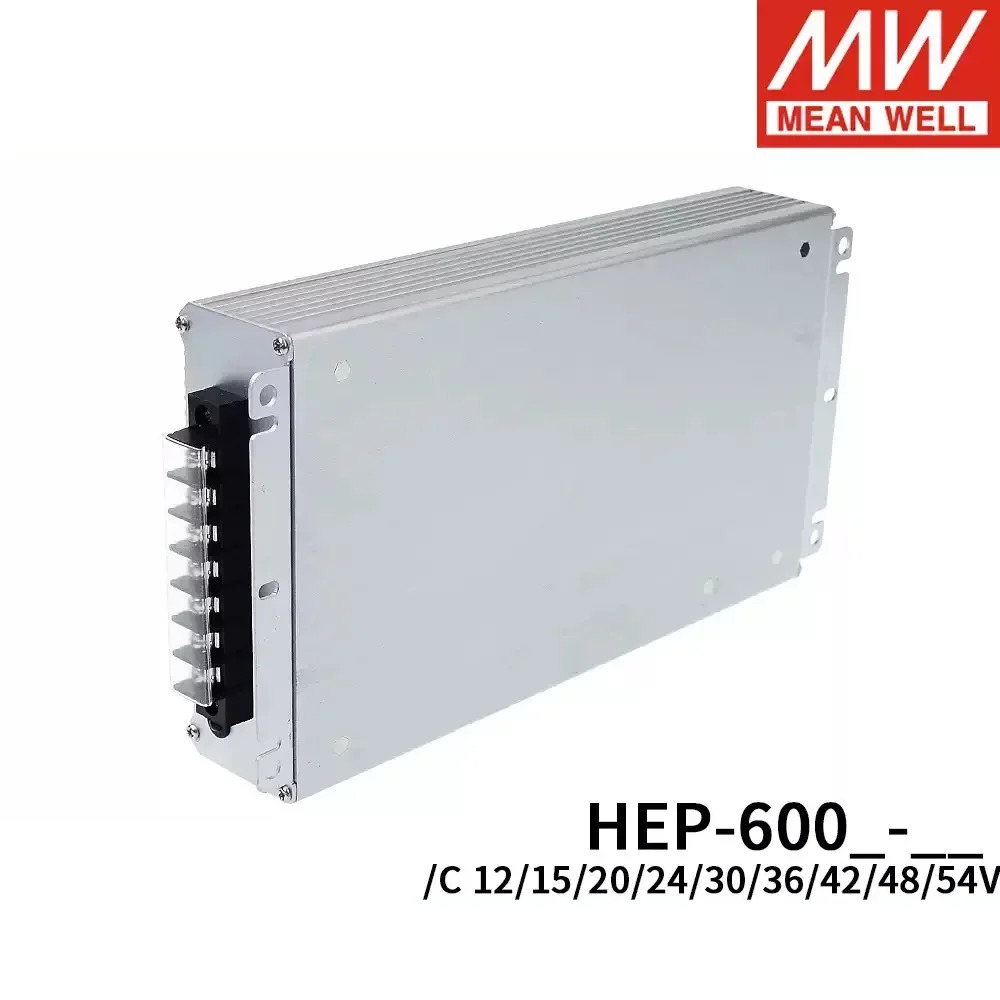 MEAN WELL HEP-600 12V 24V 30V 36V 42V 48V 54V 600W 가혹환경 PFC 기능 단일 출력 전원공급장치 IP65