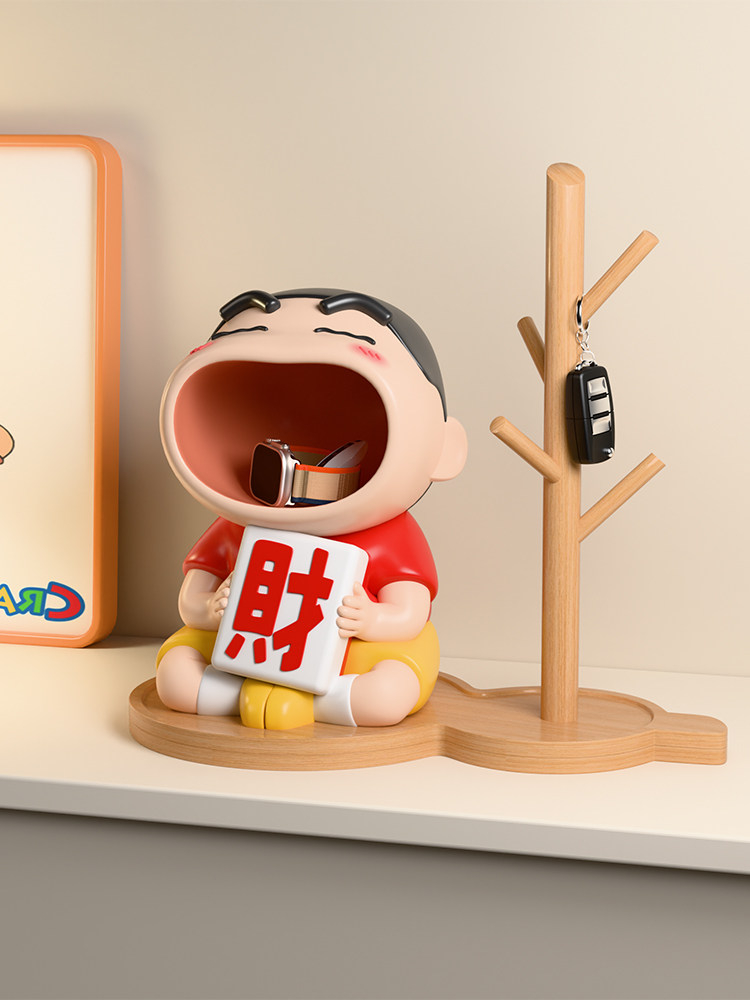 짱구 열쇠 보관함 현관 차키 수납함 거실 인테리어 장식 선반 수집용 피규어 집들이 선물 짱구 - 상세 이미지 2