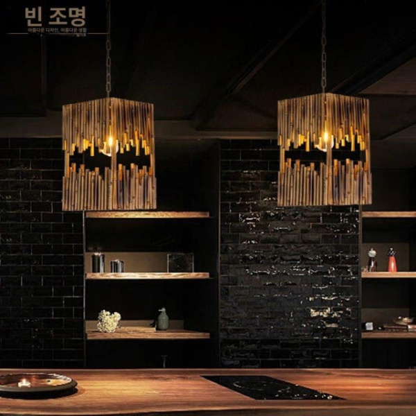 모던 빈티지 카페 인테리어 식당 식탁등 고재나무 조명 팬던트 B B - 상세 이미지 4