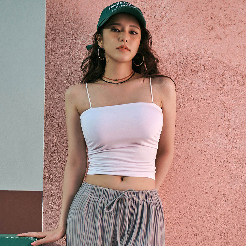 위크나인 원피스 여름 데일리 바캉스 룩 휴양지 롱 비치 드레스 튜브탑 셔링 나시 이미지 7