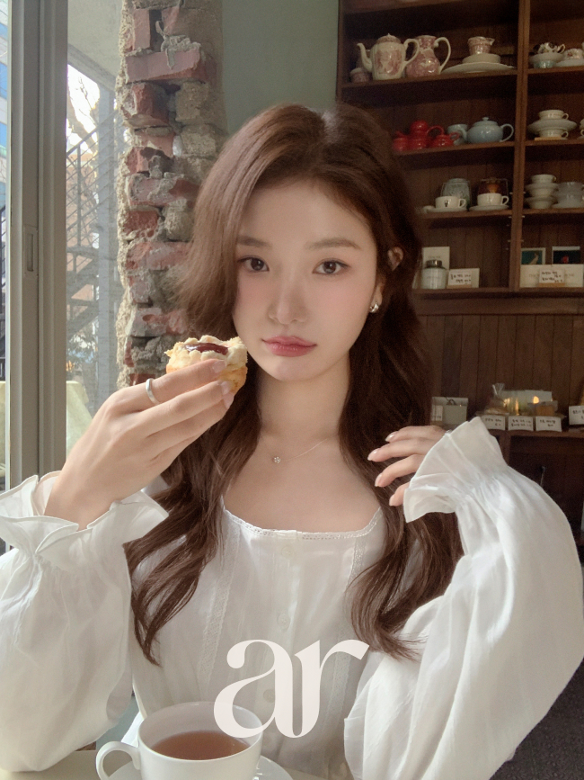 스퀘어넥 레이스 리본 스트링 페플럼 블라우스 bs8647 이미지 2