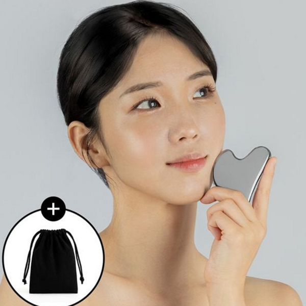 휴대용 얼굴 괄사 마사지기 플레이트 하트 괄사 바디 순환 - 상품 이미지