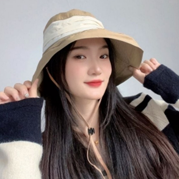 데일리 여성 버킷 햇 스트랩 버킷 햇 면모자 사파리 여름 - 상품 이미지