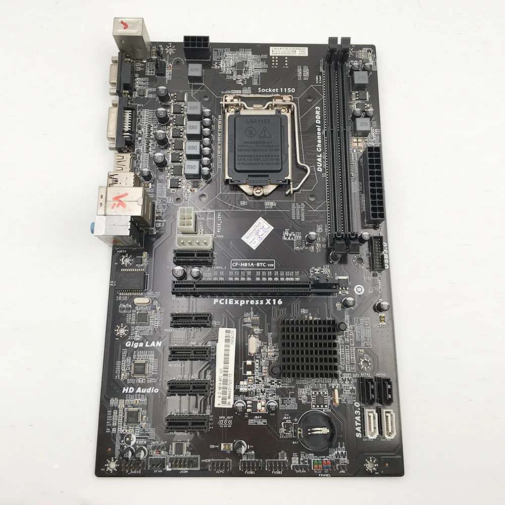마더보드CF-H81A-BTC 6GPU 6PCI-E LGA 1150 DDR3 H81 전 리퍼