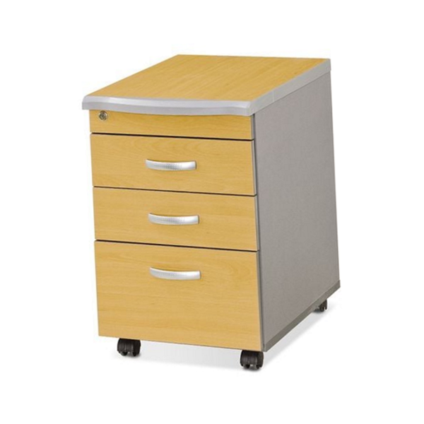 이동 사무용 서랍장 목재 사무실 서랍장 3단 수납