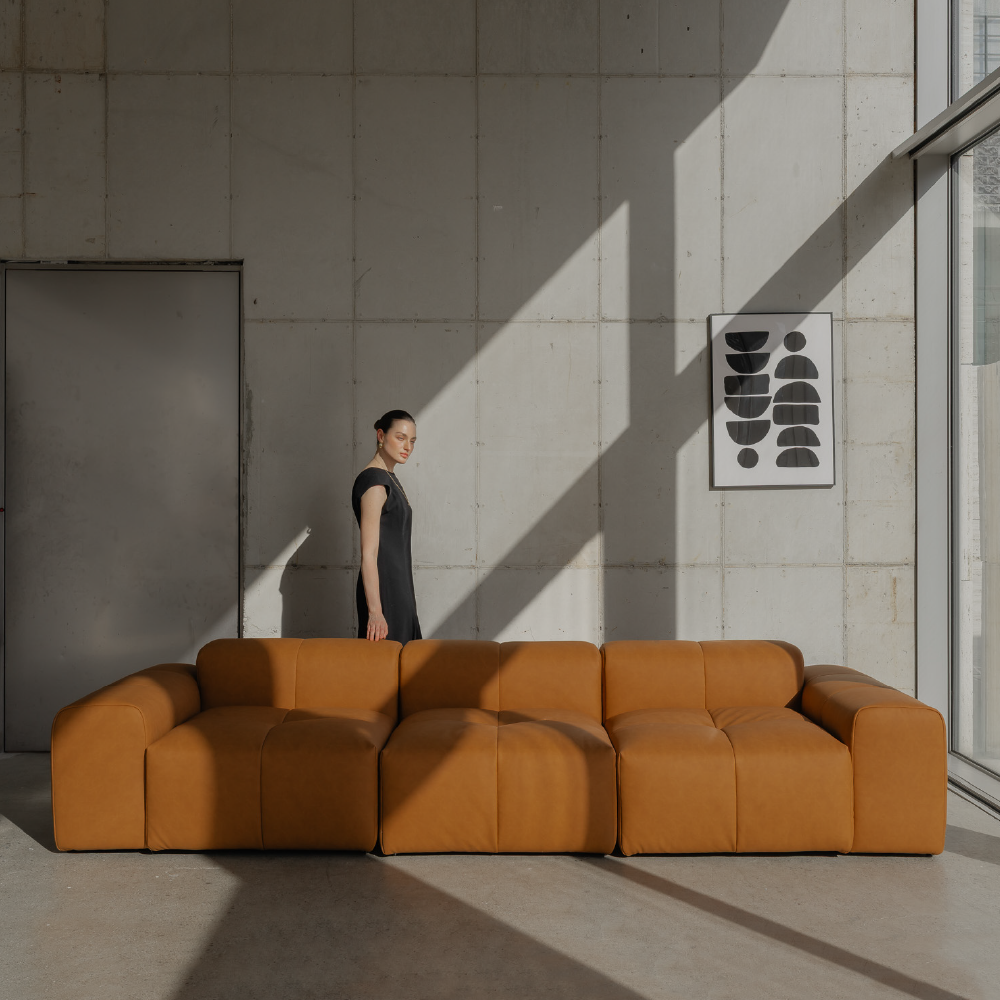 에덴느 몽블랑 카우치 쇼파 4인용 패브릭 구스 이지클린 4인 소파