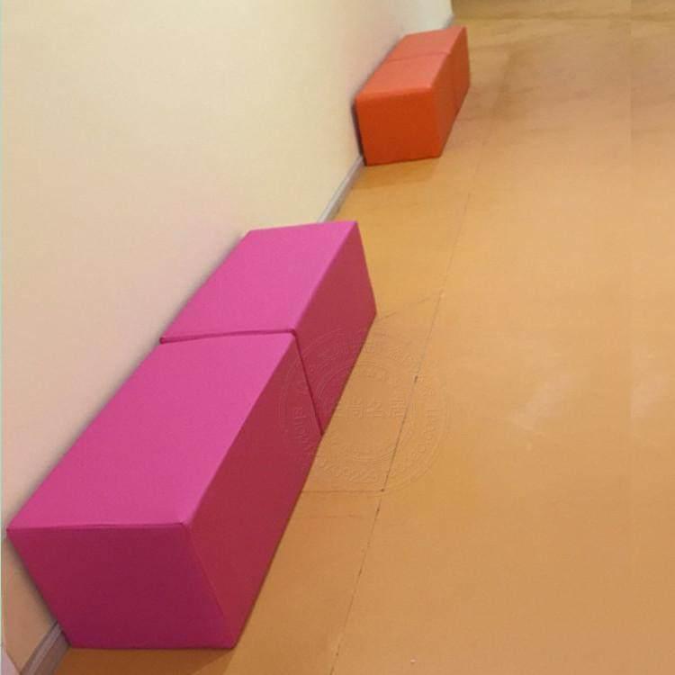 키즈카페 쿠션의자 긴의자 사각 메모 소아과 긴 벤치 100 x 30x30 - 상세 이미지 4