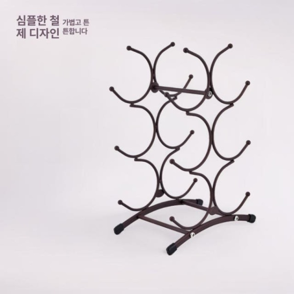 프리미엄 와인랙 와인거치대 와인보관 와인홀더 와인정리 와인진열 매트 브론즈 매트 브론즈 - 상세 이미지 2