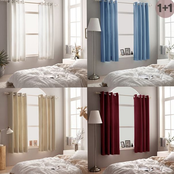 데일리 아일렛 형 암막 커튼 고밀도 3중직 암막 커튼 숙면