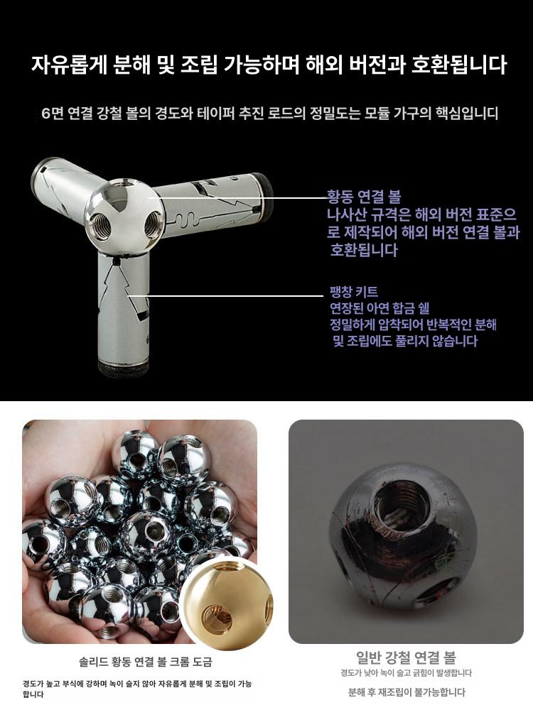 저가형 비교불가 고급형 거실장 철제수납장 모듈 umc 사이드보드-3 키키화이트 - 상세 이미지 4
