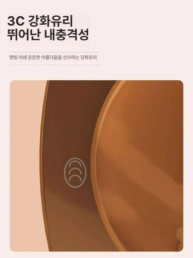 이동식 사이드 테이블 선반 수납장 거실 협탁 웨건 티 컬러 글라스 크림 화이트 프레임 - 상세 이미지 2