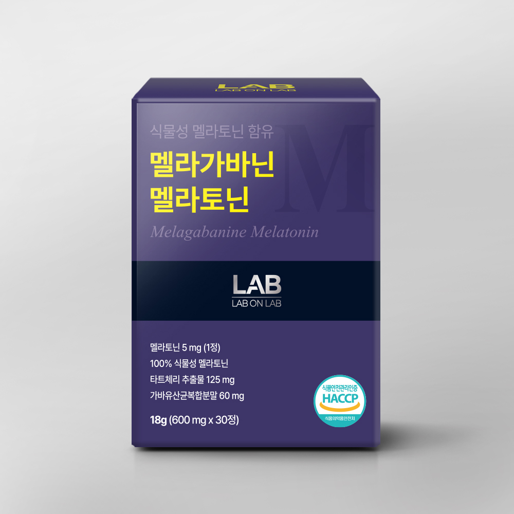 랩온랩 멜라가바닌 식물성 멜라토닌 5mg 가바 테아닌 자연 원료 30정, 3개 - 상세 이미지 2