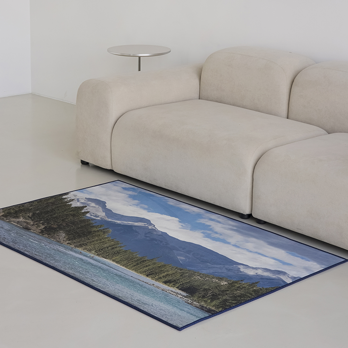 레이크밸리 소프티 발수 러그 사계절 단모 거실 침실 소프트 카페트 단일 색상, 100x150cm - 메인 이미지