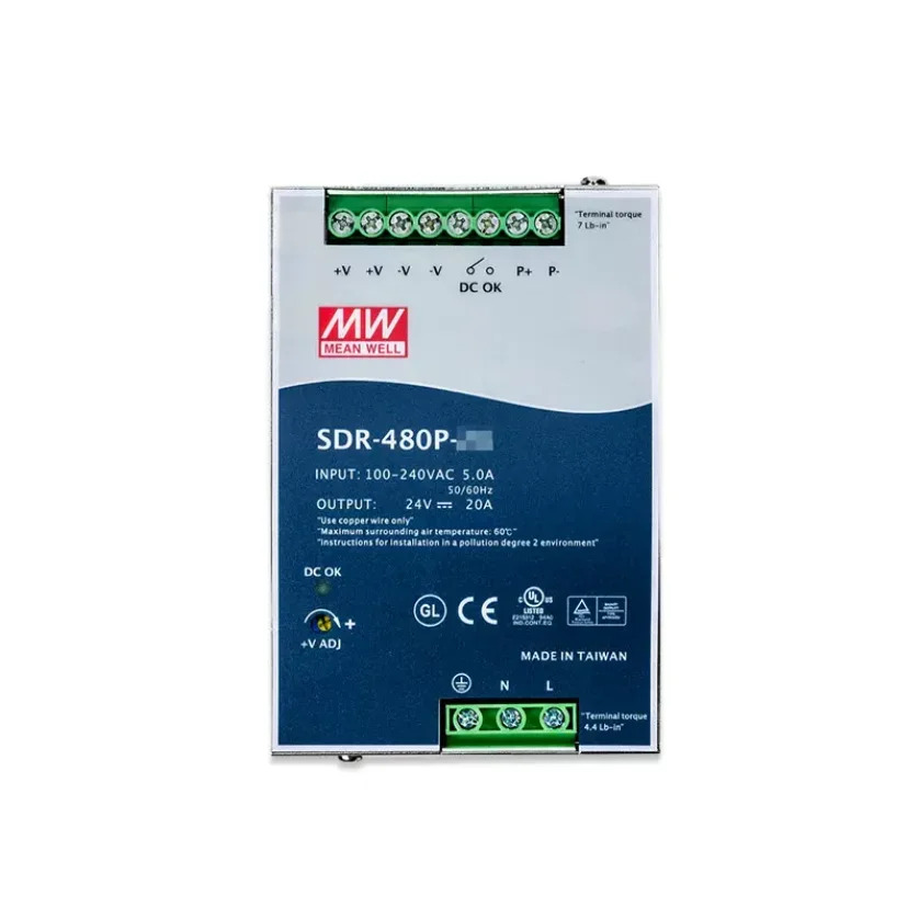 MEAN WELL SDR-480P 시리즈 SDR-480P-24 SDR-480P-48 480W 단일 출력 산업DIN 레일PFC 병렬 기능 포함