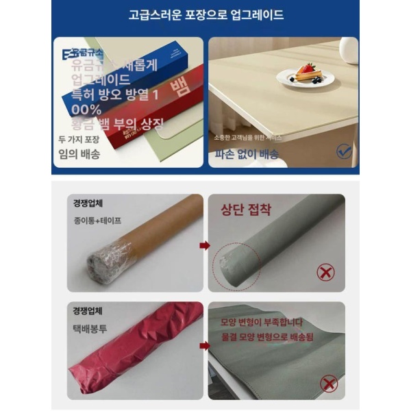프리미엄 방수매트 식탁매트 대형식탁매트 테이블매트 실리콘매트 고급 방수식탁매트 우유 흰색 우유 흰색 40x60cm - 상세 이미지 3